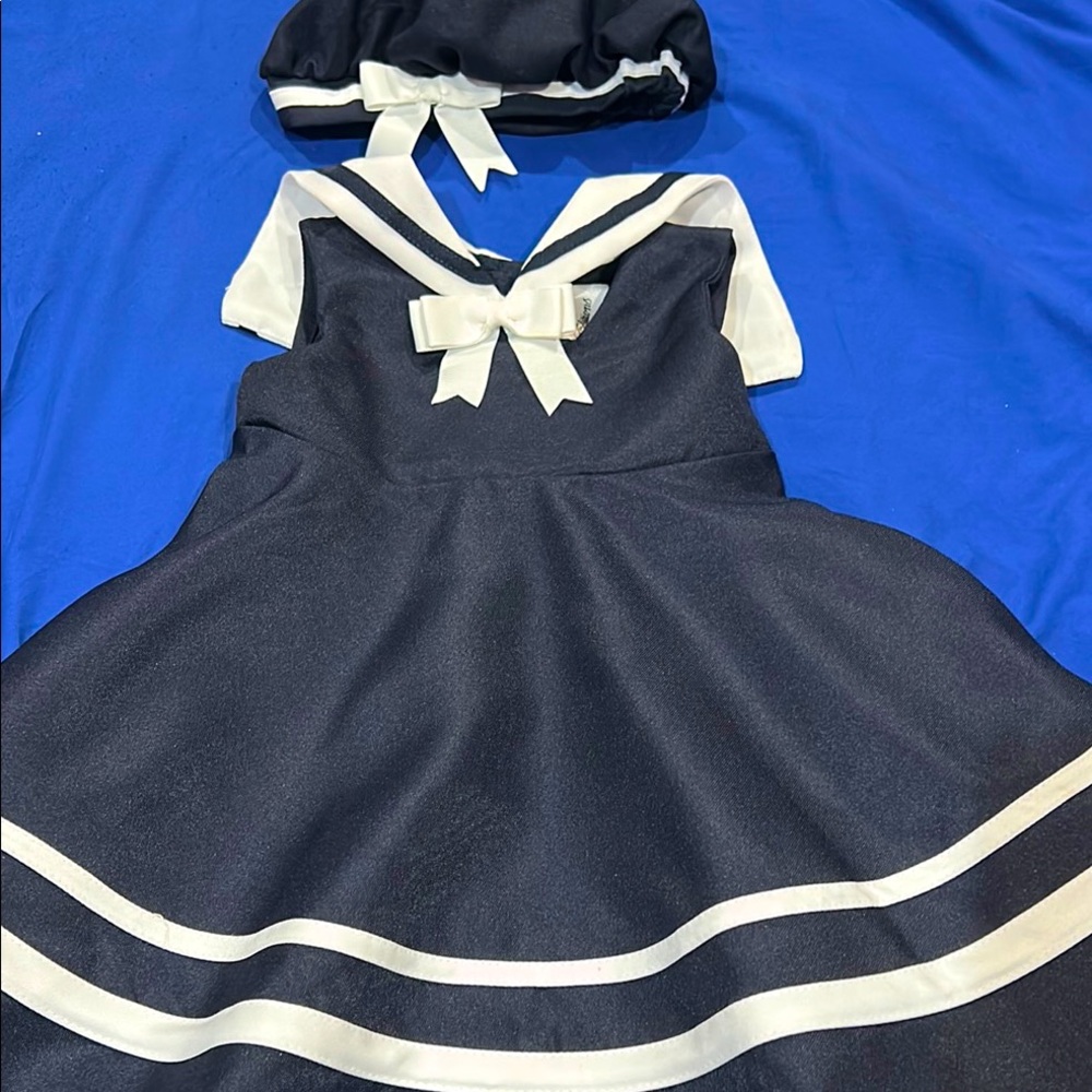 Rare Editions Blue and White Theater Costume with Nautical Theme